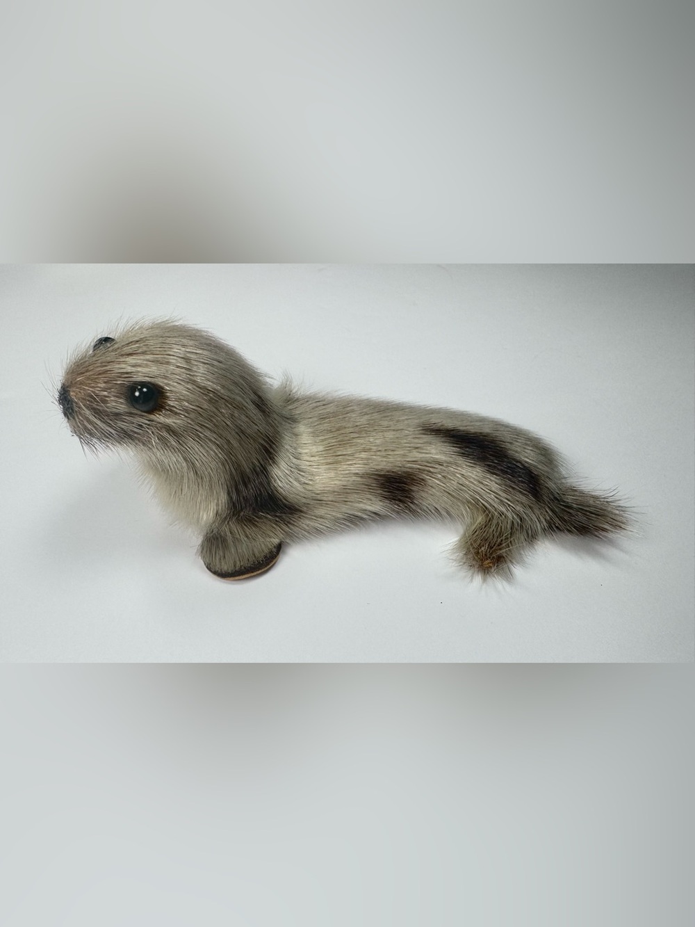 Vintage 50s-70s Era Inuit Souvenir Toy 5.5" Spotted Seal Pup Real Fur Exc Cond!